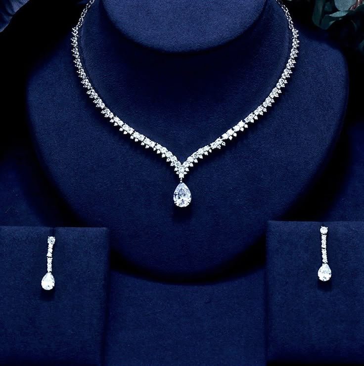 eliza cubic zirconia bridal jewelry set silver